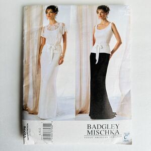 Vogue Sewing Pattern 2776 Evening Gown Lace Capelet Formal Wedding Sz 8-12